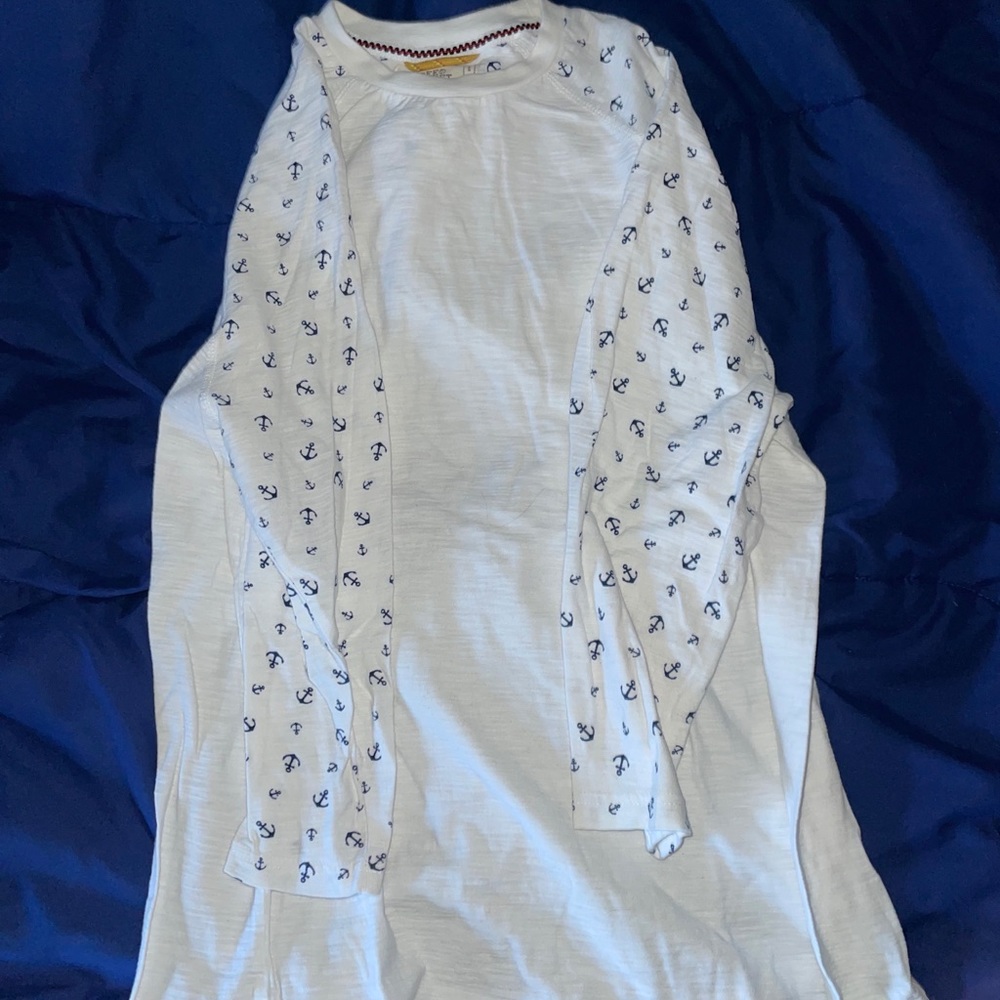 3/4 Sleeve Anchor Print Raglan T-Shirt